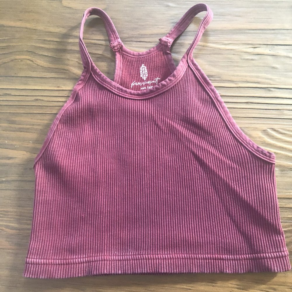 FP Movement by Free People Ribbed Crop Sports Bra - Mauve